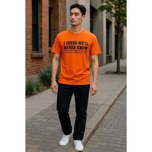 BREAKINGT Wear The Moment Men Orange T-Shirt SMALL